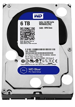 WD Blue WD60EZRZ 6 TB Interne Festplatte (8,9 cm (3,5 Zoll), SATA 6 Gb/s (bulk)) -