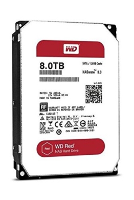 WD Red 8TB interne Festplatte SATA 6Gb/s 128MB interner Speicher (Cache) 8,9cm 3,5Zoll 24x7 5400Rpm optimiert für SOHO NAS Systeme 1-8 Bay HDD Bulk WD80EFRX -
